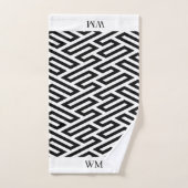 Labyrint doolhof geometrische badhanddoek set bad handdoek (Handdoek)