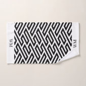 Labyrint doolhof geometrische badhanddoek set bad handdoek (Handdoek)