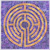 LABYRINT MOZAÏEK 8x8 Vinyl Sticker (Voorkant)