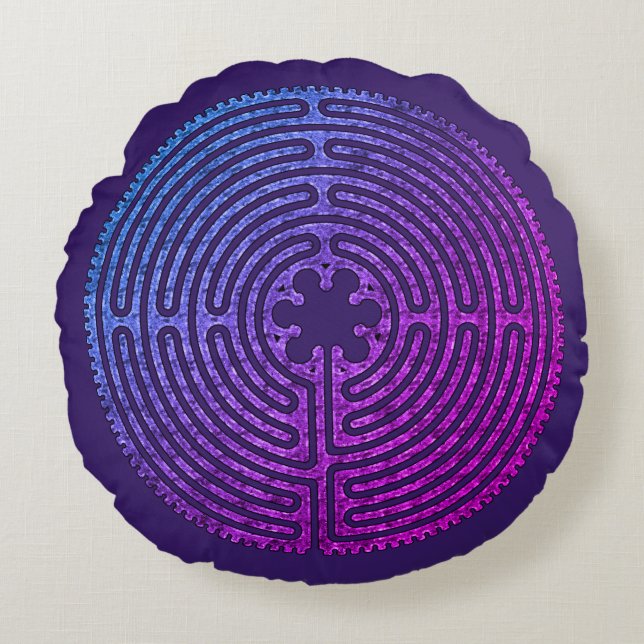 labyrint rond kussen (Voorkant)