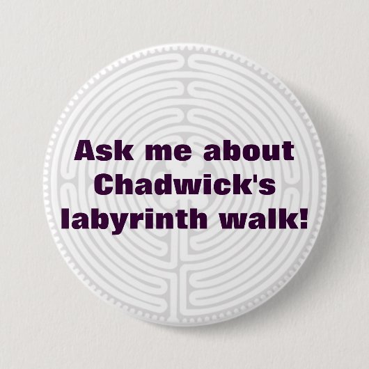labyrint ronde button 7,6 cm (Voorkant)