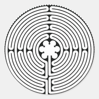 labyrint ronde sticker