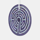 LABYRINT VIII Glazen Cirkel Ornament (Voorkant links)