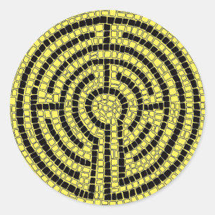 LABYRINT XV Grote ronde Stickers