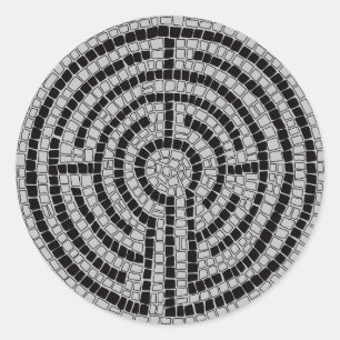 LABYRINT XVII Grote ronde Stickers