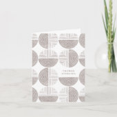 Labyrinth Cirkel Pattern Note Card - Grijs Bedankkaart (Voorkant)