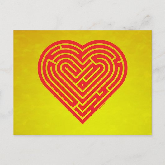 Labyrinth Heart Briefkaart (Voorkant)