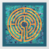 LABYRINTH II 12x12 raambekleding - Groen Raamsticker (Vel)