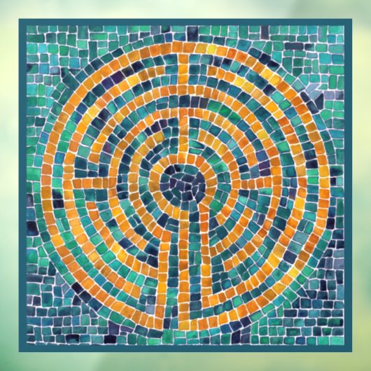 LABYRINTH II 12x12 Venstervastklampen Raamsticker (Vel 3)