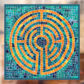 LABYRINTH II 12x12 Venstervastklampen Raamsticker (Vel 2)