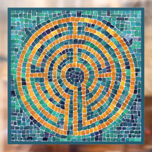 LABYRINTH II 12x12 Venstervastklampen Raamsticker (Vel 2)