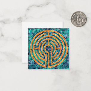 LABYRINTH II 2,5" vierkante vlakke Kaart Notitiekaartje