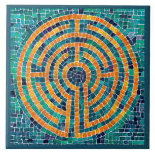 LABYRINTH II 4.25x4.25 Keramische Tegel - Groen Tegeltje