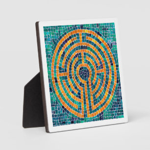 LABYRINTH II 5.25 Vierkante Plaque - Wit Fotoplaat