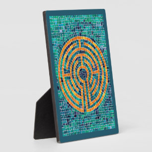 LABYRINTH II 5x7 Plaquette met Ezel - Groen Fotoplaat
