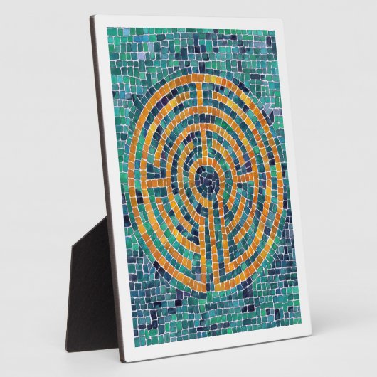 LABYRINTH II 8x10 Plaque met Ezel - Wit Fotoplaat (Zijkant)