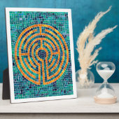 LABYRINTH II 8x10 Plaque met Ezel - Wit Fotoplaat (Zijkant)