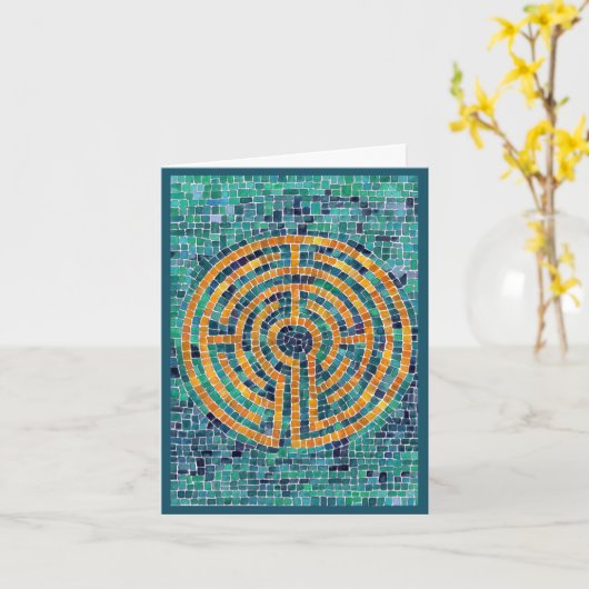 LABYRINTH II Carte de note / Vert (Fleur jaune)