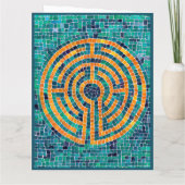 LABYRINTH II Grande carte de voeux / Vert (Dos)