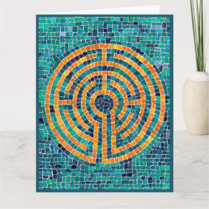 LABYRINTH II Grande carte de voeux / Vert