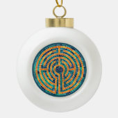 LABYRINTH II Keramische Bal Ornament (Voorkant)