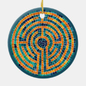 LABYRINTH II keramische cirkel Ornament (Achterkant)