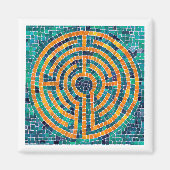 LABYRINTH II Magnet Carré - Blanc (Devant)