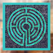 LABYRINTH III 12x12 Window Cling - Turquoise Raamsticker (Vel 2)