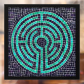 LABYRINTH III 12x12 Window Cling - Zwart Raamsticker (Vel 2)