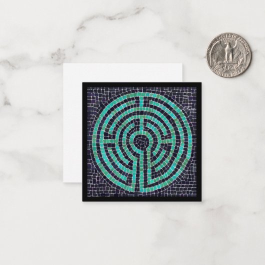 LABYRINTH III 2,5 pouces Carré carte plat / Noir (Devant/Arrière en situation)