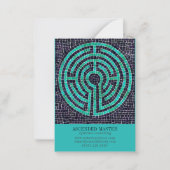 LABYRINTH III 3.5x2.5 Carte de visite - Turquoise (Devant)