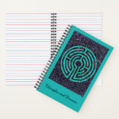 LABYRINTH III 5,5x8,5 Carnet spiral - Turquoise (À l'intérieur)