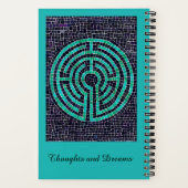 LABYRINTH III 5,5x8,5 Carnet spiral - Turquoise (Verso)