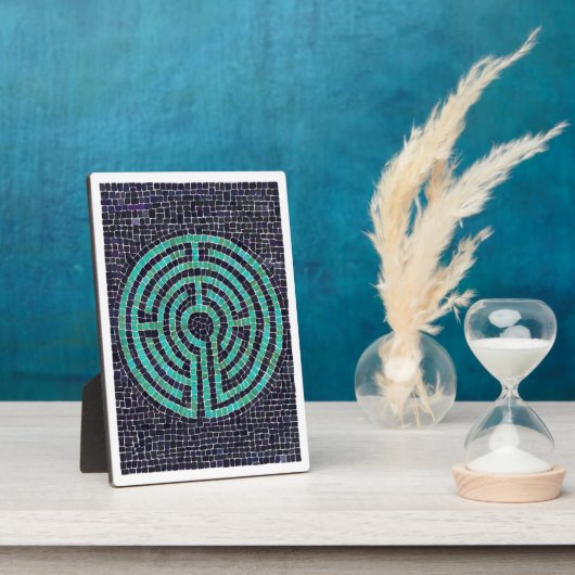 LABYRINTH III 5x7 Plaque met Ezel - Wit Fotoplaat (Zijkant)