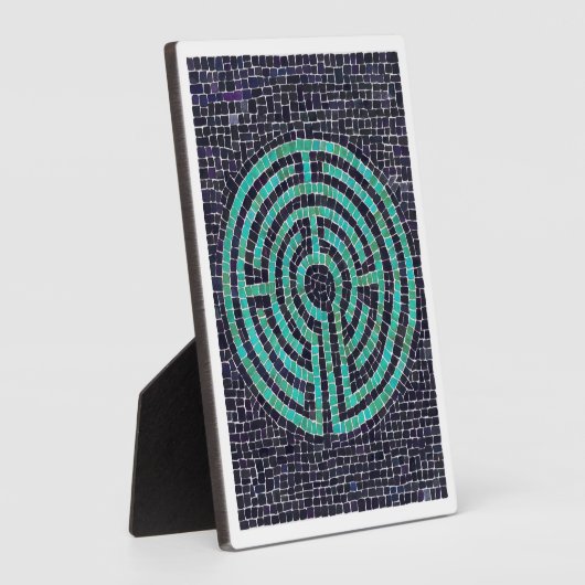 LABYRINTH III 5x7 Plaque met Ezel - Wit Fotoplaat (Zijkant)