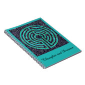 LABYRINTH III 6,5x8,75 Carnet + Texte Turquoise (Côté Droit)
