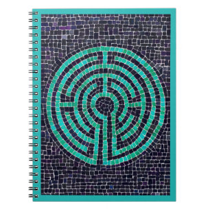 LABYRINTH III 6.5x8.75 Spiraalschrift - Turkoois Notitieboek