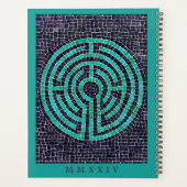 LABYRINTH III 8.5x11 Planner + Tekst / Turquoise (Achterkant)
