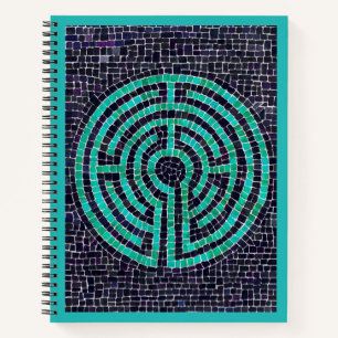 LABYRINTH III 8.5x11 spiraal Notitieboek - Turquoi