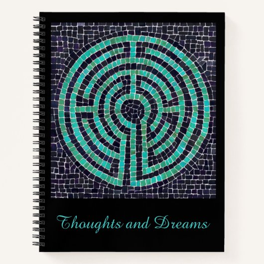 LABYRINTH III 8.5x11 spiraalschrift + Tekst Notitieboek (Voorkant)