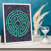 LABYRINTH III 8x10 Plaque met Ezel - Wit Fotoplaat (Zijkant)