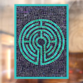 LABYRINTH III 8x11 Window Cling - Turquoise Raamsticker (Vel 2)