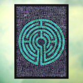 LABYRINTH III 8x11 Window Cling - Zwart Raamsticker (Vel 3)