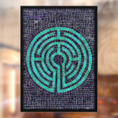 LABYRINTH III 8x11 Window Cling - Zwart Raamsticker (Vel 2)