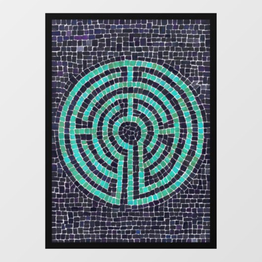 LABYRINTH III 8x11 Window Cling - Zwart Raamsticker (Vel)