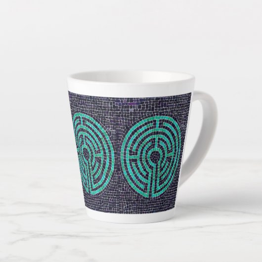 LABYRINTH III Latte Mug (Angle droit)