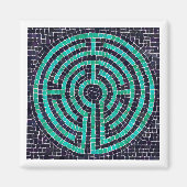 LABYRINTH III Magnet Carré - Blanc (Devant)