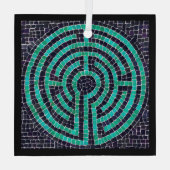 LABYRINTH III Ornement Carré en verre (Verso)