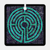 LABYRINTH III Ornement Carré métallique (Verso)