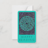 LABYRINTH III Signet 3.5x2 Carte + Texte Turquoise (Devant)
